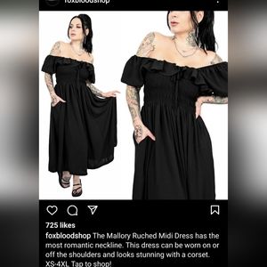 Foxblood Mallory Ruched Dress